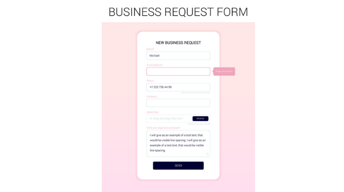 business contact form